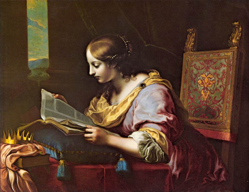Sfânta Catherine citind o carte, Carlo Dolci, 1670